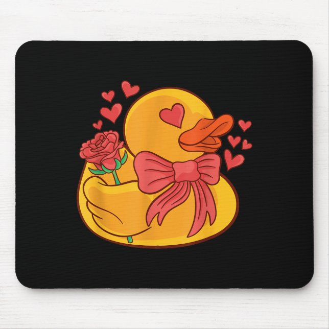 Rubber Duck Valentines Day Rubber Duckie  Mousepad (Vorne)