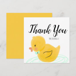 Rubber Duck Watercolor Babydusche Danke