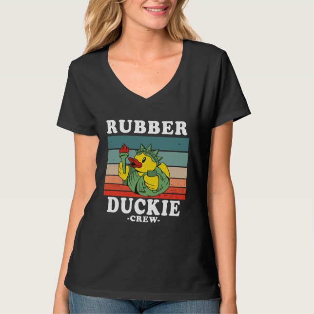 Rubber Duck Yellow Duckie Crew Bath Ducks Duckling T-Shirt (Vorderseite)