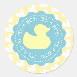 Rubber Duckie Baby Dusche Runder Aufkleber
