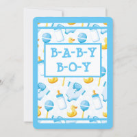 Rubber Duckie Blue Boy Baby Dusche