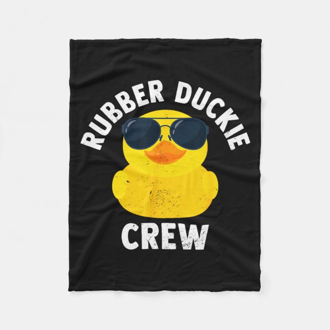 Rubber Duckie Crew Funny Rubber Duck  Fleecedecke (Vorderseite)