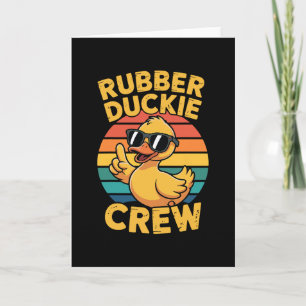 Rubber Duckie Crew Liebt Ente Süße Ente Retro Vint Karte
