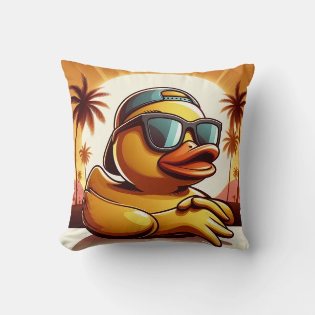 Rubber Duckie Duck Kissen (Vorderseite)