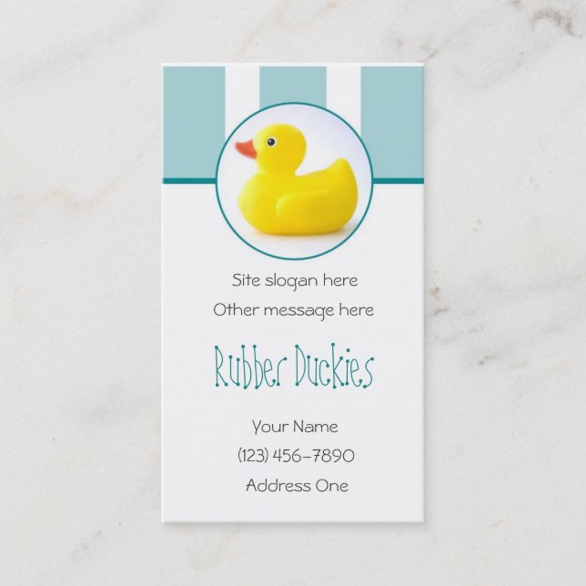 Rubber Duckies Business Cards Visitenkarte (Vorderseite)