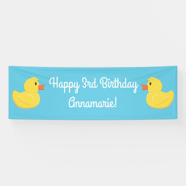 Rubber Ducky 1. Geburtstag Party Kinder Baby Banner (Horizontal)