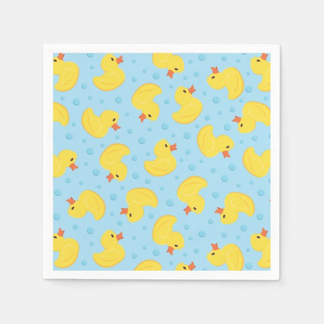 Rubber Ducky 1. Geburtstag Party Kinder Baby Serviette (Vorderseite)
