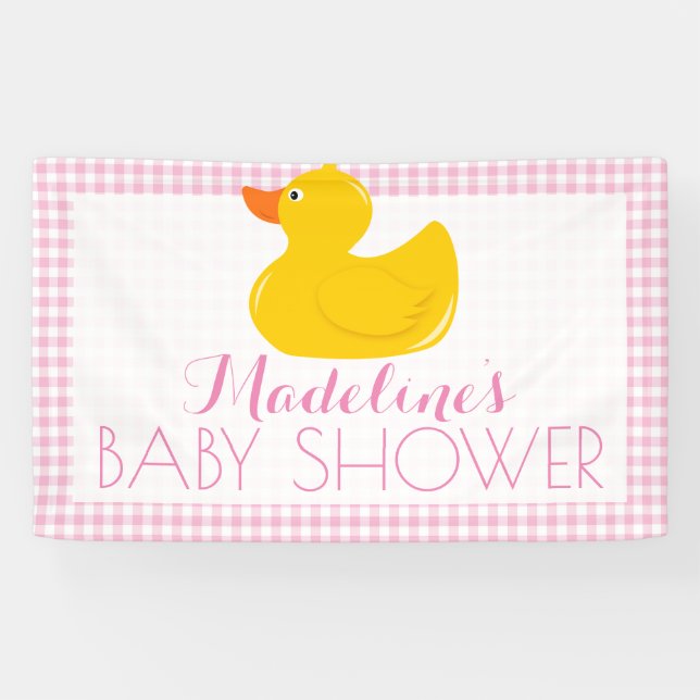Rubber Ducky Baby Dusche Banner (Horizontal)
