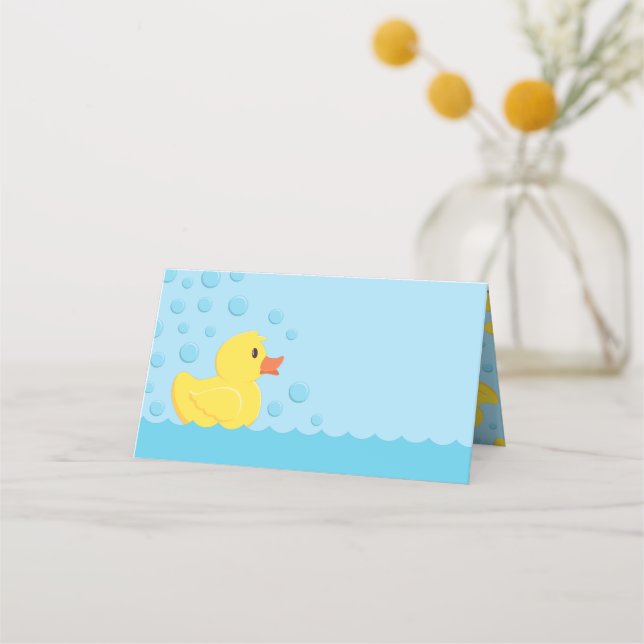 Rubber Ducky Baby Dusche Platzkarte (Vorderseite)