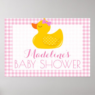Rubber Ducky Baby Dusche Poster