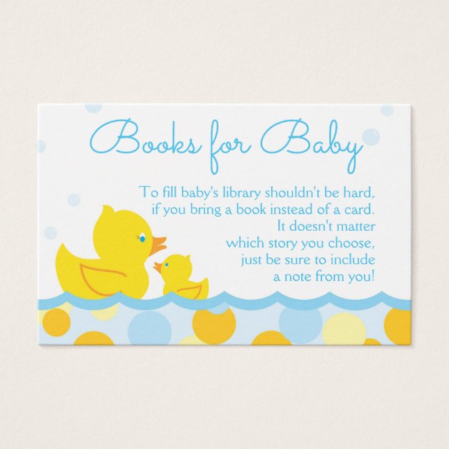 Rubber Ducky Baby Shooting Book Request Card (Vorderseite)