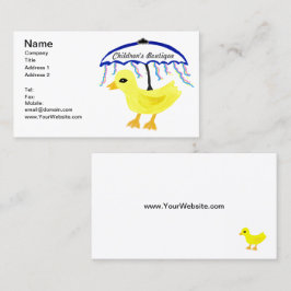 Rubber Ducky Baby Umbrett Business Card Pack Visitenkarte