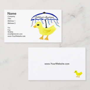 Rubber Ducky Baby Umbrett Business Card Pack Visitenkarte