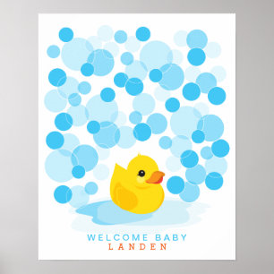 Rubber Ducky   Babydusche Gästebuch Print