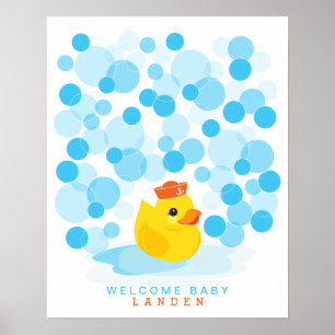 Rubber Ducky   Babydusche Gästebuch Print