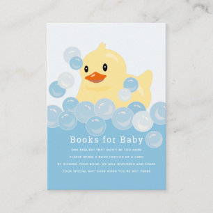 Rubber Ducky Boy Blue Baby Showbuchanfrage Begleitkarte