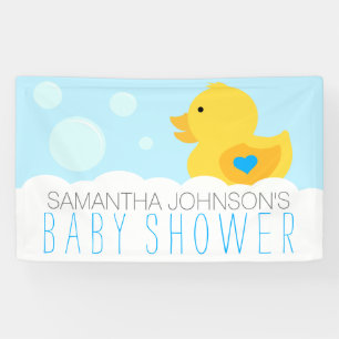 Rubber Ducky Bubble Bath Boy Baby Dusche Banner