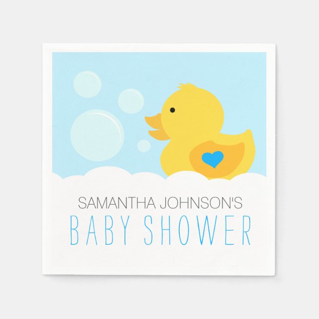 Rubber Ducky Bubble Bath Boy Baby Dusche Serviette (Vorderseite)