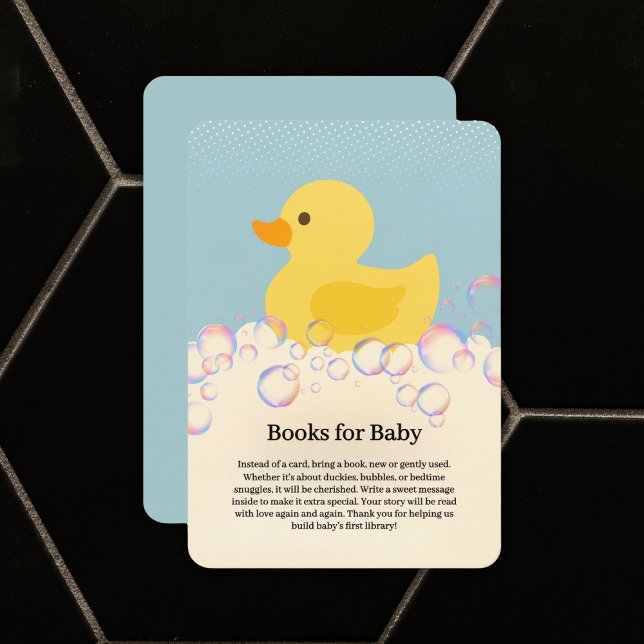 Rubber Ducky Bubbles Baby Dusche Begleitkarte (Von Creator hochgeladen)