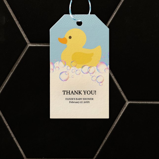 Rubber Ducky Bubbles Baby Dusche Geschenkanhänger (Von Creator hochgeladen)