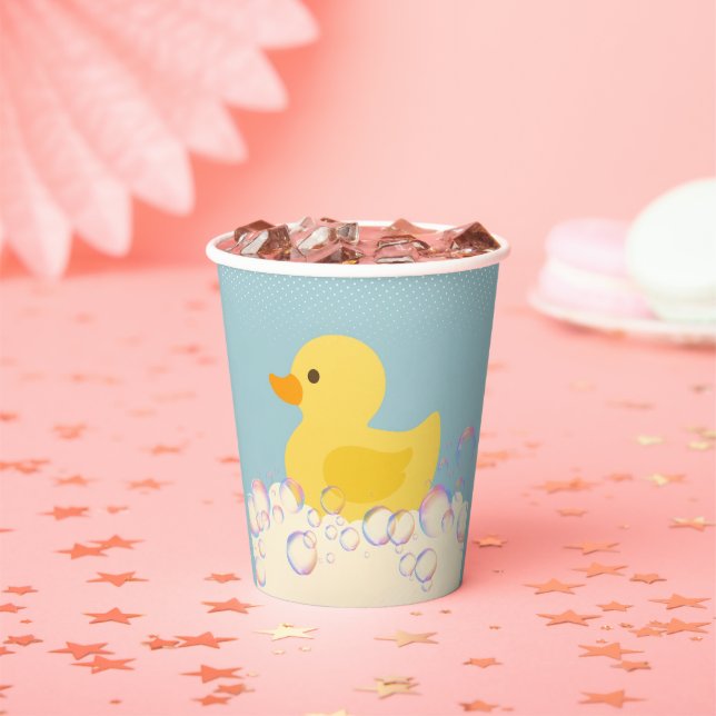 Rubber Ducky Bubbles Baby Dusche Pappbecher (Insitu)