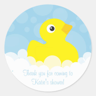 Rubber Ducky Danke Stickers - Blue