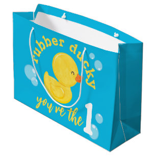Rubber Ducky Du bist der 1. Geburtstag Große Geschenktüte