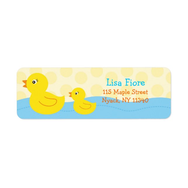 Rubber Ducky Duck Address Labels (Vorne)
