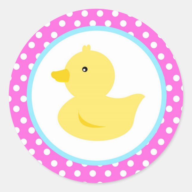 Rubber Ducky Duck Favor Stickers (Vorderseite)