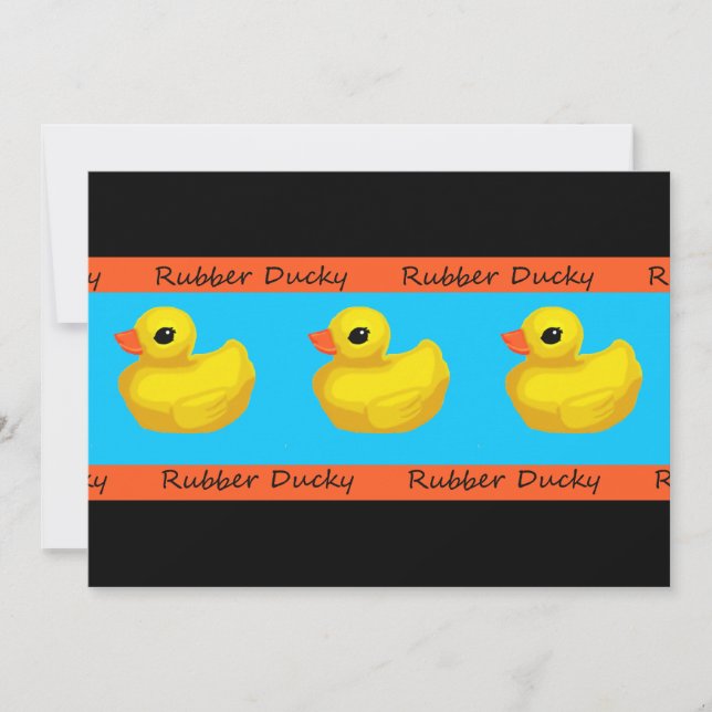 Rubber Ducky Geburtstagsparty Einladungen (Vorderseite)