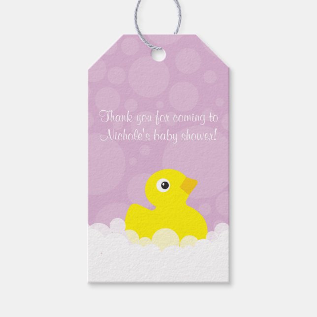 Rubber Ducky Gift Tag - Lilac Geschenkanhänger (Vorderseite)