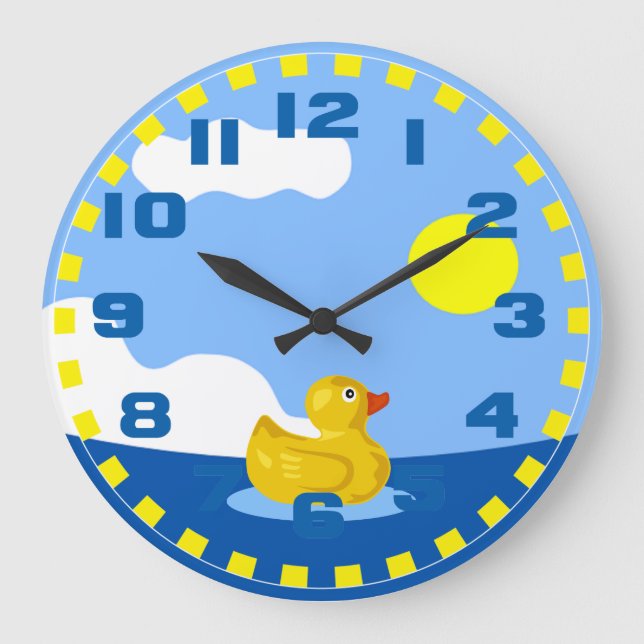 Rubber Ducky Große Wanduhr (Vorderseite)