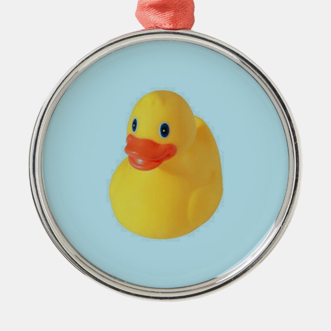 Rubber Ducky Ornament Aus Metall (Vorne)