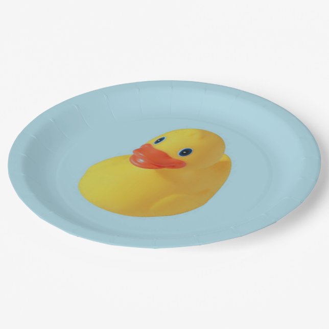 Rubber Ducky Pappteller (Schrägansicht)