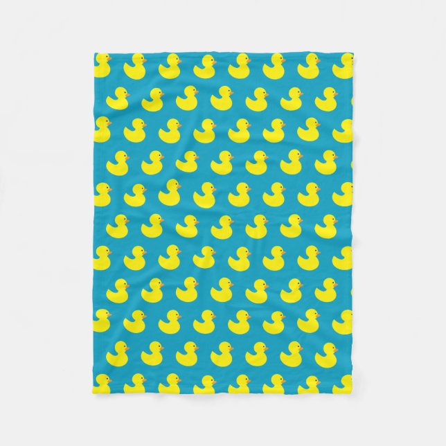 Rubber Ducky Pattern Fleece Blanket (Vorderseite)