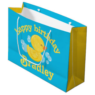 Rubber Ducky Personalisiert Geburtstag Große Geschenktüte