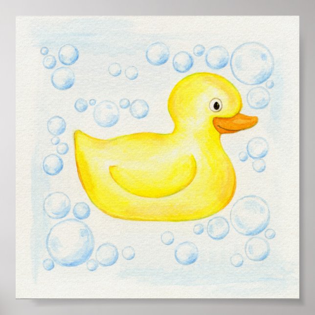 Rubber Ducky Quadrat Poster (Vorne)
