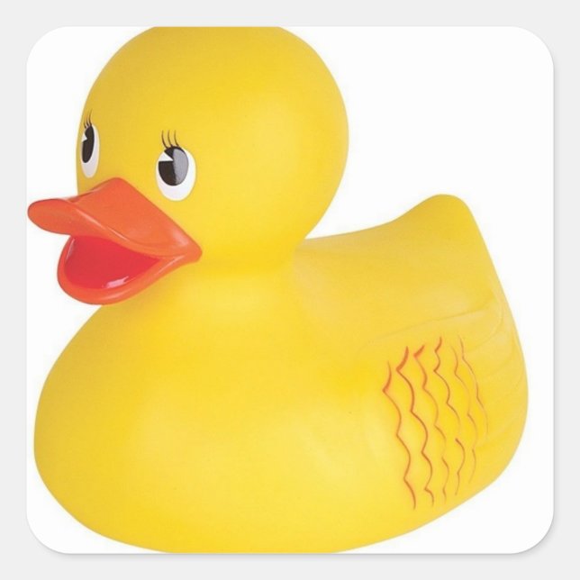 Rubber Ducky Quadratischer Aufkleber (Vorderseite)