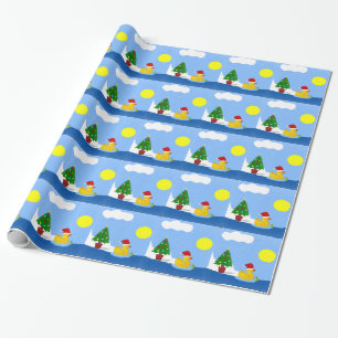 Rubber Duckys Weihnachtsschwimmer Geschenkpapier