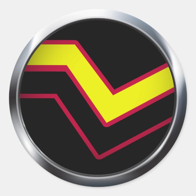 RUBBER LATEX PRIDE MEDALLION RUNDER AUFKLEBER (Vorderseite)