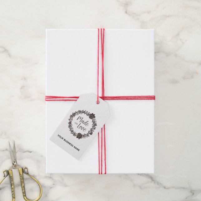 Rubber Stamp Style Label Craft Articles Handmade Geschenkanhänger (Mit Garn)