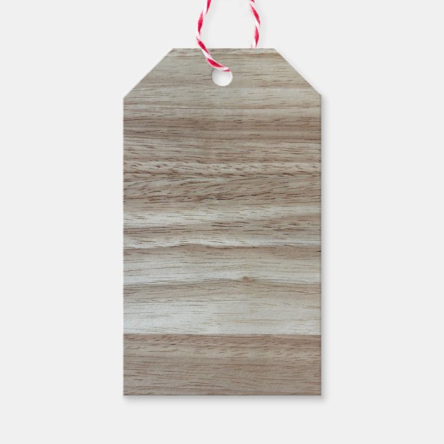 Rubberwood Wood Grain Geschenkanhänger (Vorderseite)