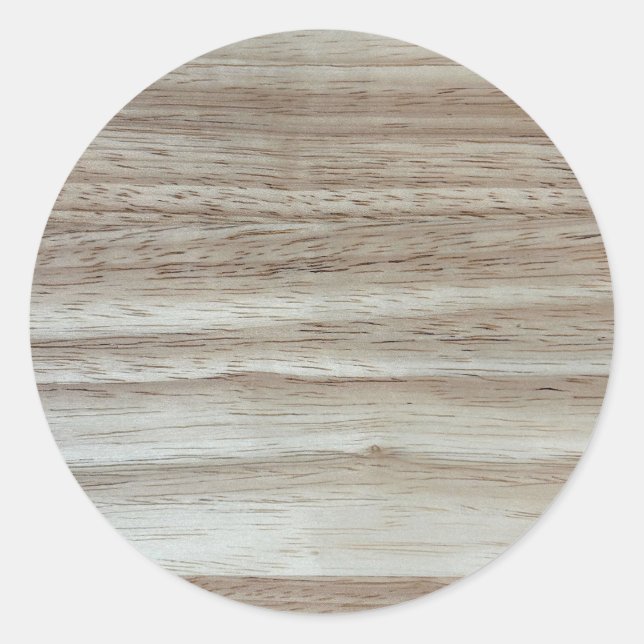 Rubberwood Wood Grain Runder Aufkleber (Vorderseite)