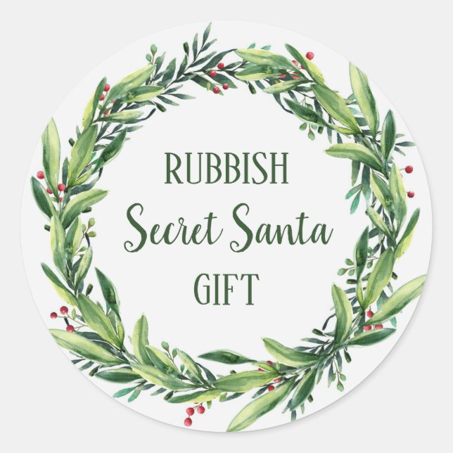 RubbSecret Santa Gift Blumenzauber Funny Runder Aufkleber (Vorderseite)