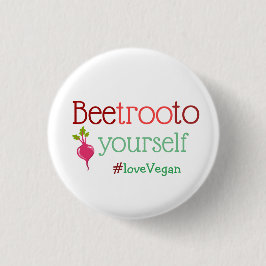 Rübe für sich selbst Liebe Veganes Wortspiel Button