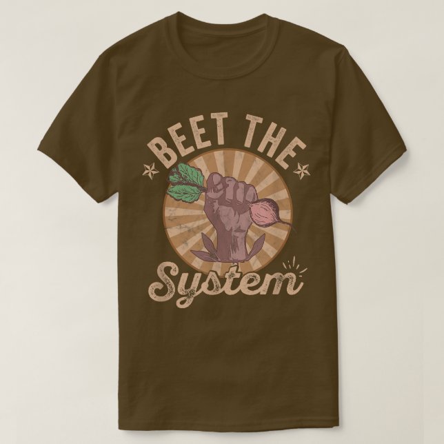 Rübe im System Vegan vegetarische Rübe Vegetabil T-Shirt (Design vorne)