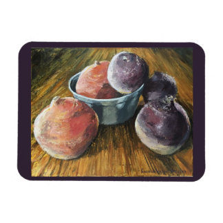 Rüben-Foto-Magnet auf dunklem lila Hintergrund Magnet