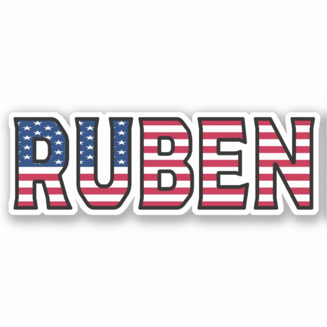 Ruben Name Vorname USA Sticker Stickerset (Vorderseite)