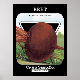Rüben-Samenpackungs-Etikett Poster