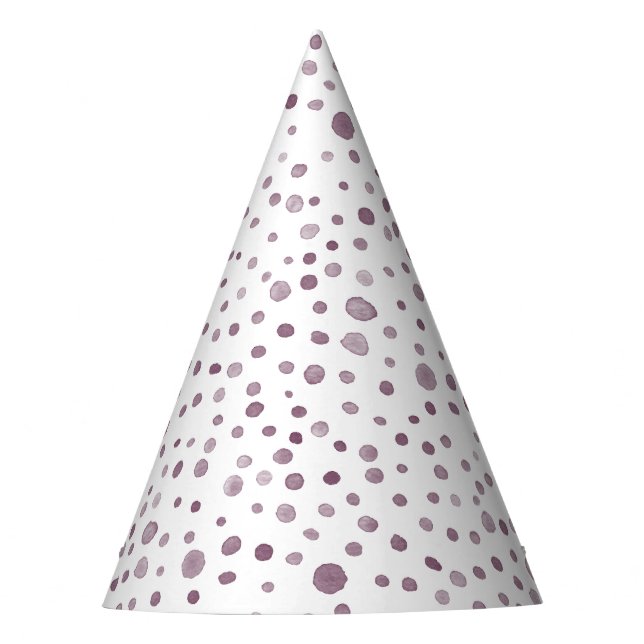 Rübenkonfetti Wasserfarbe Dots Party Hat Partyhütchen (Vorderseite)